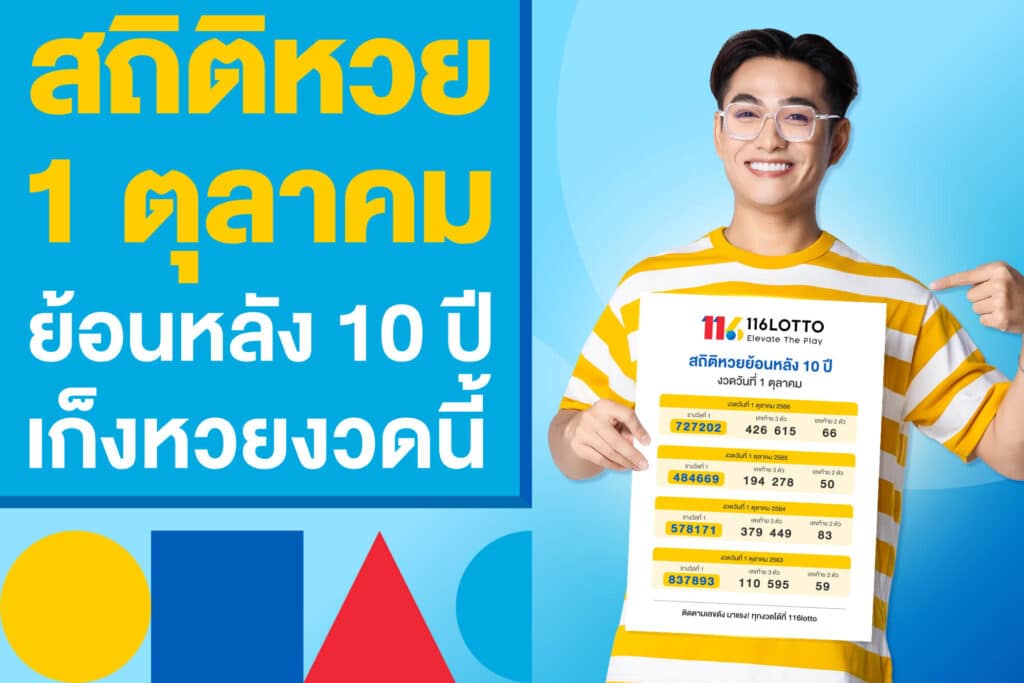 สถิติหวย งวดวันที่ 1 ตุลาคม ย้อนหลัง 10 ปี เก็งหวยรัฐบาลไทยงวดนี้